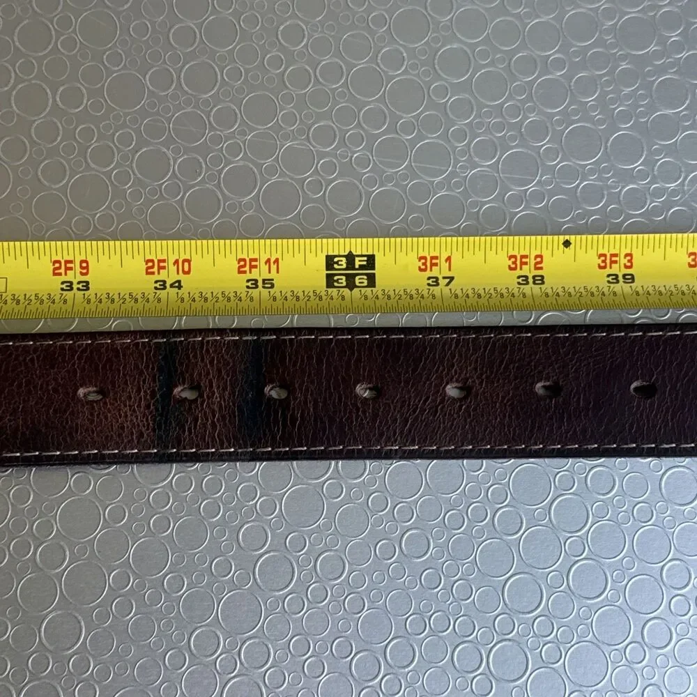 Levis Denizen Brown Leather Belt 34 36 Mens Casual Gorpcore Workwear Americana